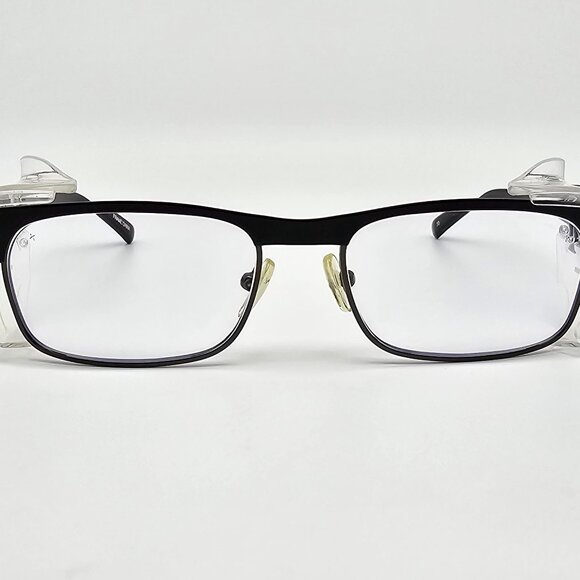 Hudson Optical DG-100 Black PSS-45 Safety Eyeglasses Frame w/ Side Shields 54mm - Picture 2 of 14
